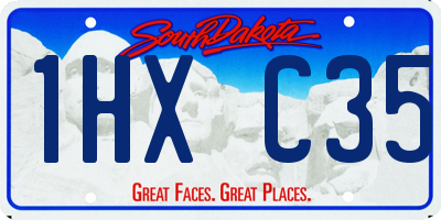 SD license plate 1HXC35