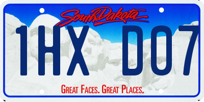 SD license plate 1HXD07