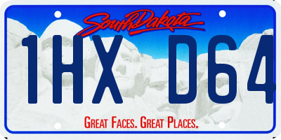 SD license plate 1HXD64