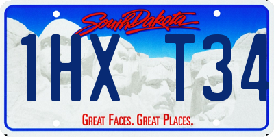 SD license plate 1HXT34