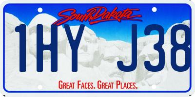 SD license plate 1HYJ38