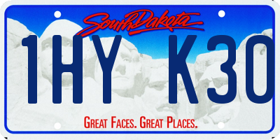 SD license plate 1HYK30
