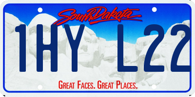 SD license plate 1HYL22