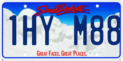 SD license plate 1HYM88