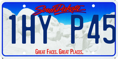 SD license plate 1HYP45