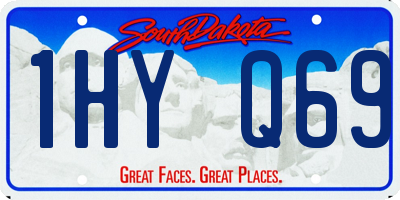 SD license plate 1HYQ69