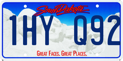SD license plate 1HYQ92