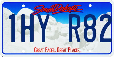 SD license plate 1HYR82