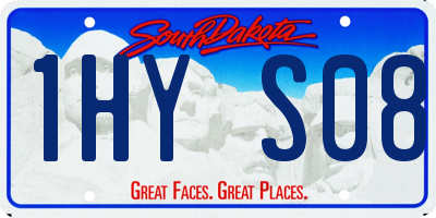 SD license plate 1HYS08