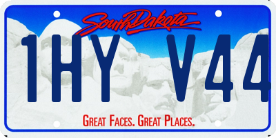 SD license plate 1HYV44