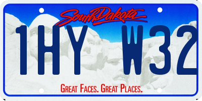 SD license plate 1HYW32