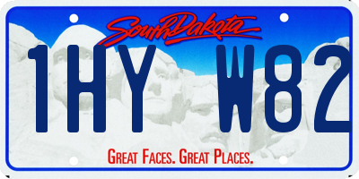 SD license plate 1HYW82