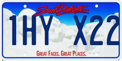 SD license plate 1HYX22