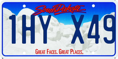 SD license plate 1HYX49