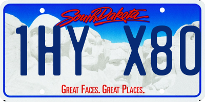 SD license plate 1HYX80