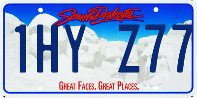 SD license plate 1HYZ77