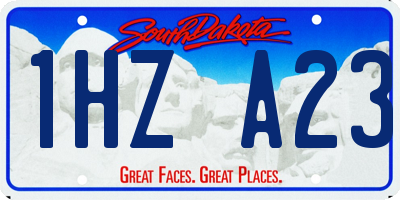 SD license plate 1HZA23