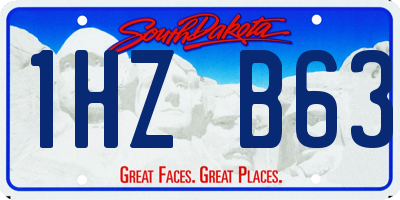 SD license plate 1HZB63