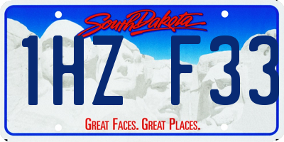 SD license plate 1HZF33