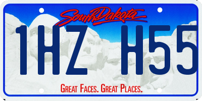 SD license plate 1HZH55