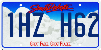 SD license plate 1HZH62