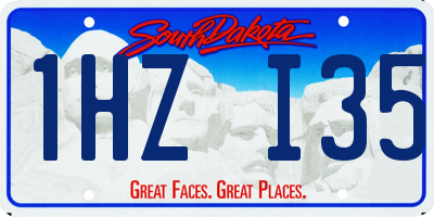 SD license plate 1HZI35