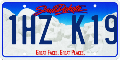 SD license plate 1HZK19