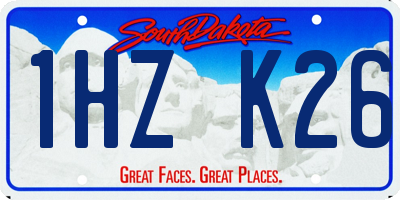 SD license plate 1HZK26