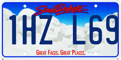 SD license plate 1HZL69