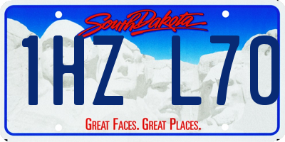 SD license plate 1HZL70