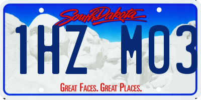 SD license plate 1HZM03