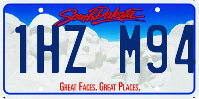 SD license plate 1HZM94