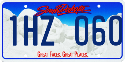 SD license plate 1HZO60