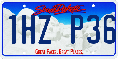 SD license plate 1HZP36