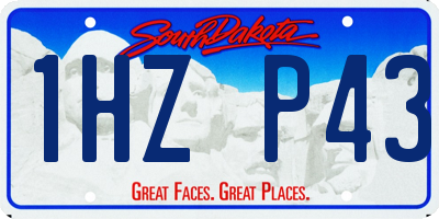 SD license plate 1HZP43