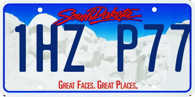 SD license plate 1HZP77
