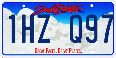 SD license plate 1HZQ97