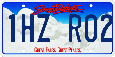 SD license plate 1HZR02