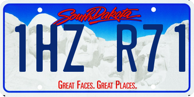 SD license plate 1HZR71