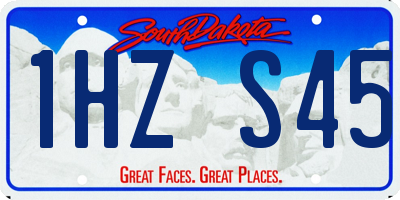 SD license plate 1HZS45