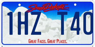 SD license plate 1HZT40