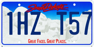SD license plate 1HZT57