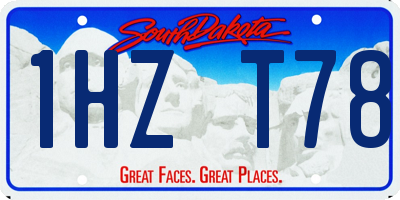 SD license plate 1HZT78