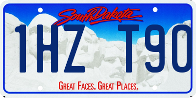 SD license plate 1HZT90