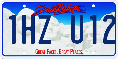 SD license plate 1HZU12