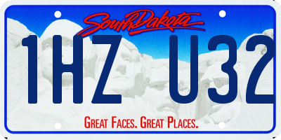 SD license plate 1HZU32