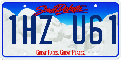 SD license plate 1HZU61