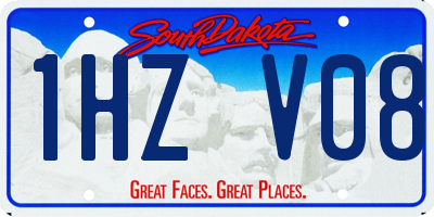 SD license plate 1HZV08
