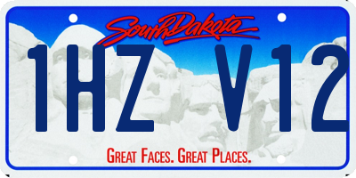 SD license plate 1HZV12