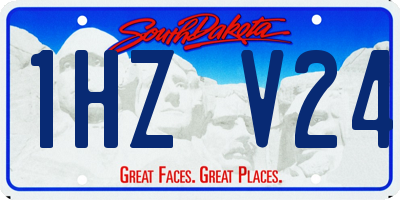SD license plate 1HZV24